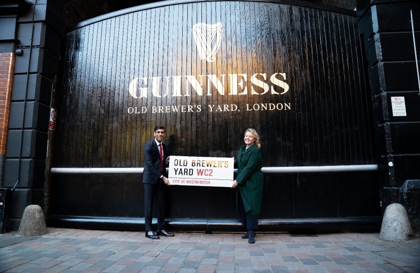 Nickie Aiken MP and the Chancellor, Rishi Sunak MP