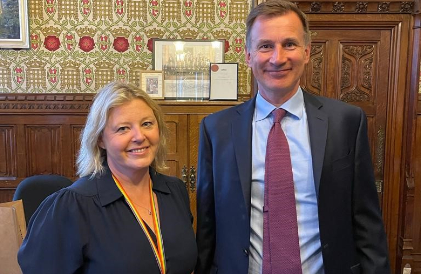 Nickie with the Chancellor, Jeremy Hunt MP