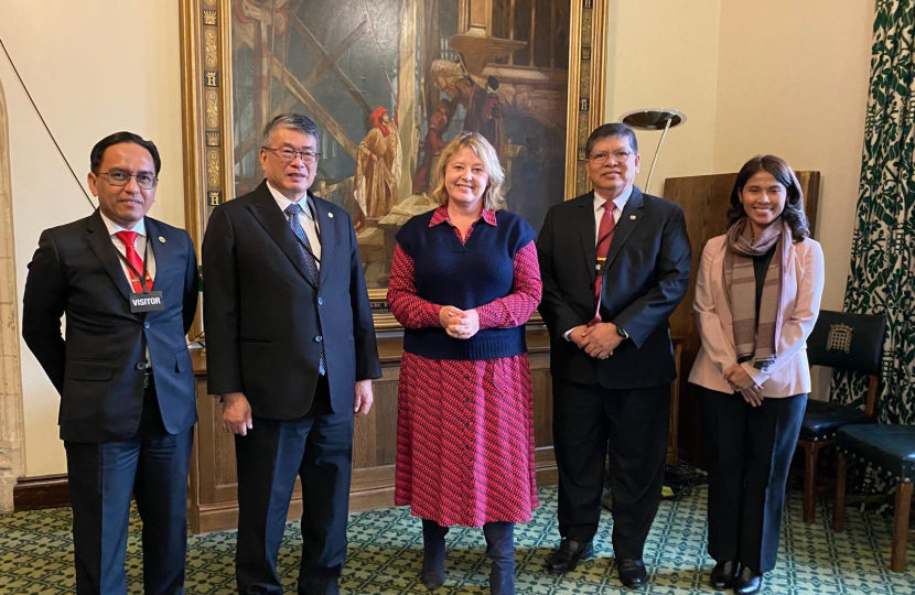 Nickie with the Malaysian delegation to the Commonwealth Parliamentary Association