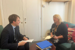 Nickie discussed leasehold reform with long-time leasehold campaigner, Harry Scoffin