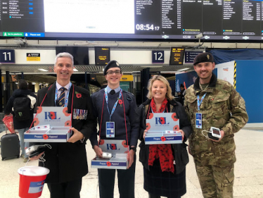 Poppy selling at Victoria Station